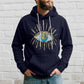 Men's Casual Long Sleeve Evil Eye Hooded Sweatshirt