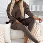 🎁HOT SALE🎁Women's Fashion Solid Color Hoodie And Lined Leggings Two-Piece Set