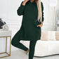 🎁HOT SALE🎁Women's Fashion Solid Color Hoodie And Lined Leggings Two-Piece Set