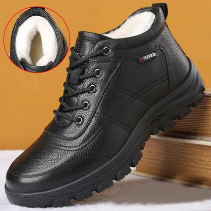 🔥Men's Padded Thickened Warm Leather Shoes