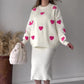Love knitted skirt two-piece set