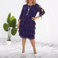 🎄Women's Casual Printed Tiered Layered Swing Dress