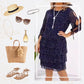 🎄Women's Casual Printed Tiered Layered Swing Dress
