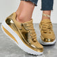 ✨ Modern Women's Platform Sneakers for Shining Casual Style