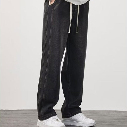 מכנסי ג'ינס רחבים בגזרה ישרה לגברים👖 (חגורה במתנה ⏳)