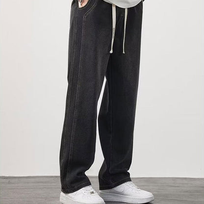 מכנסי ג'ינס רחבים בגזרה ישרה לגברים👖 (חגורה במתנה ⏳)
