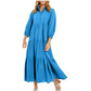 🔥Limited Time 50% OFF🔥Women's Plus Size Casual Lapel Long Dress