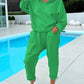 💖Limited Sale 50% OFF💖Women's Two-Piece Solid Color Hooded Sweatshirt Set
