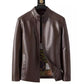 🧥 60% OFF NOW! ❄️ Men's Warm Plush Lining Leather Jacket - Windproof & Stylish, Perfect for Cold Weather Outings ✨