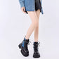 Round Toe Boots with Butterfly Chain Accent