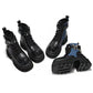 Round Toe Boots with Butterfly Chain Accent