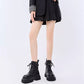Round Toe Boots with Butterfly Chain Accent