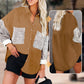 Women's Casual Leopard Print Button-Down Jacket