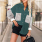 Women's Casual Leopard Print Button-Down Jacket