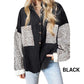 Women's Casual Leopard Print Button-Down Jacket
