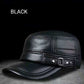 🎊Year-End Sales - 50% OFF 🎊PU Leather Flat Top Warm Baseball Cap