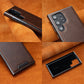 Magnetic Anti-Fall Luxury Faux Leather Phone Case for Samsung