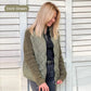 🍂⏳Time-limited Special⏰2025 New Women's Knit Patchwork Puffy Jacket