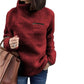 Women's Turtleneck Pullover With Zipper Detail