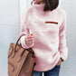 Women's Turtleneck Pullover With Zipper Detail