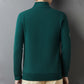 Men's thickened waffle knit half zip warm jumper