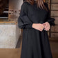 50% discount 🔥 Elegant dress with lantern sleeves in solid color