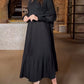 50% discount 🔥 Elegant dress with lantern sleeves in solid color
