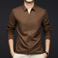 Casual Long-Sleeved Shirt in Skin-Friendly Fabric