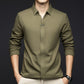 Casual Long-Sleeved Shirt in Skin-Friendly Fabric