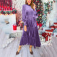 💃🎅Xmas Sales - 50% OFF🔥Women’s Luxurious Long-Sleeve Dress with Ruffle Hem