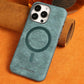 Premium Leather Phone Case - Magnetic Charging