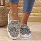 Women's Rhinestones Slip-On Bow Sneakers