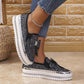 Women's Rhinestones Slip-On Bow Sneakers