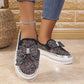 Women's Rhinestones Slip-On Bow Sneakers
