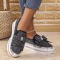 Women's Rhinestones Slip-On Bow Sneakers