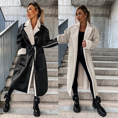 ❄️Winter Specials❄️ Women's Stylish Lapel Coat with Belt