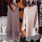 💖Women’s Semi Turtleneck Loose Sweatshirt and Sleeveless Mini Gauze Dress Set