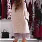 💖Women’s Semi Turtleneck Loose Sweatshirt and Sleeveless Mini Gauze Dress Set