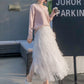Women’s Elegant Irregular Layered Ruffles Long Skirt