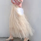 Women’s Elegant Irregular Layered Ruffles Long Skirt