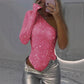 🎉New Year Sale 50% OFF 🛍️Women's One Shoulder Sequin Bodysuit