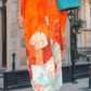 🔥 NEW SALES - 50% OFF🔥Floral Print Loose Long Dress with Half Sleeves