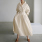 💥2025 Hot Sale💕Women's Plain Cotton Lapel Shirt Wrap Dress