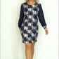 Elegant Round Neck Long Sleeve Dress