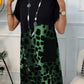 Round Neck Loose Print Short Sleeve Dress