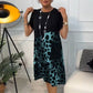 Round Neck Loose Print Short Sleeve Dress
