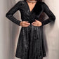 Women's Elegant Sequin Wrap Dress