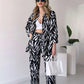 🌸Spring Specials 🌸 Chic Women's Zebra Print Shirt & Pants Set