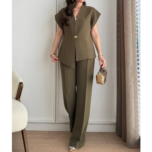 Vintage Green Shirt 2-Piece Suit