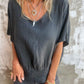 🔥LAST DAY SALE 50% OFF🔥Simple Solid Color V-Neck Half-Sleeve T-Shirt💛